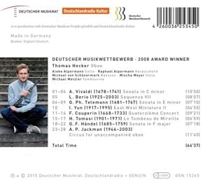 Produktbild: Hecker, T: Werke f&uuml;r Oboe