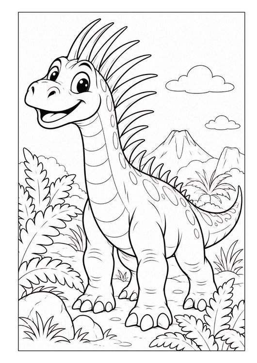 Produktbild: Dino Malbuch f&uuml;r Kinder ab 4 Jahren mit 50 s&uuml;&szlig;en Ausmalbildern