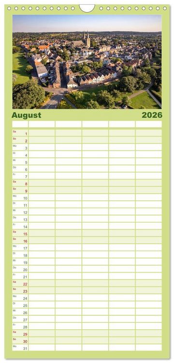 Produktbild: Familienplaner 2026 - Am Niederrhein - Xanten mit 5 Spalten (Wandkalender, 21 x 45 cm) CALVENDO