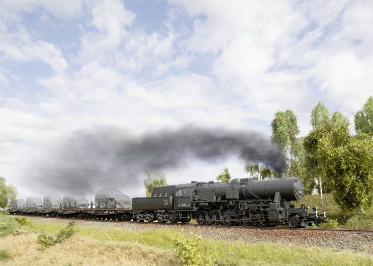 Produktbild: M&auml;rklin 39532 H0 G&uuml;terzug-Dampflok BR 52 der DR