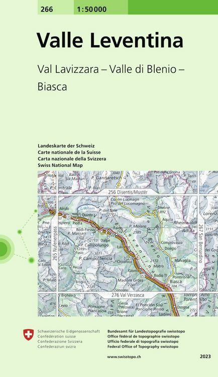 Produktbild: Swisstopo 1 : 50 000 Valle Leventina