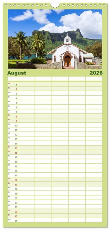 Produktbild: Familienplaner 2026 - S&uuml;dsee Inseln - Eine Reise ins Paradies mit 5 Spalten (Wandkalender, 21 x 45 cm) CALVENDO