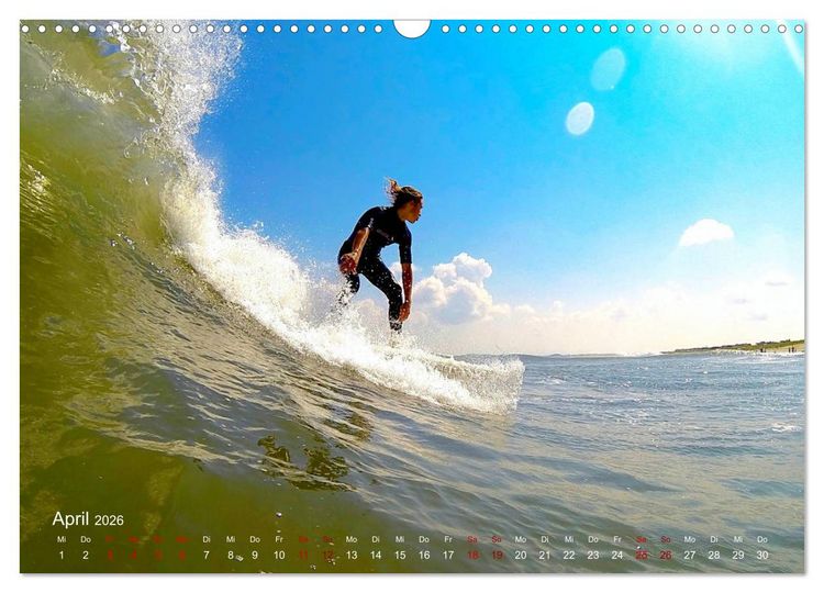 Produktbild: Surfen - die perfekte Welle (Wandkalender 2026 DIN A3 quer), CALVENDO Monatskalender