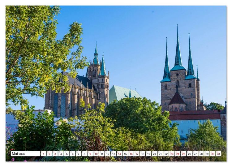 Produktbild: Romantisches Erfurt - Bilder einer Stadt voller Geschichte (Wandkalender 2026 DIN A4 quer), CALVENDO Monatskalender