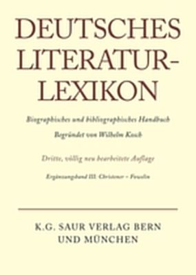 Produktbild: Deutsches Literatur-Lexikon / Christener - Fowelin