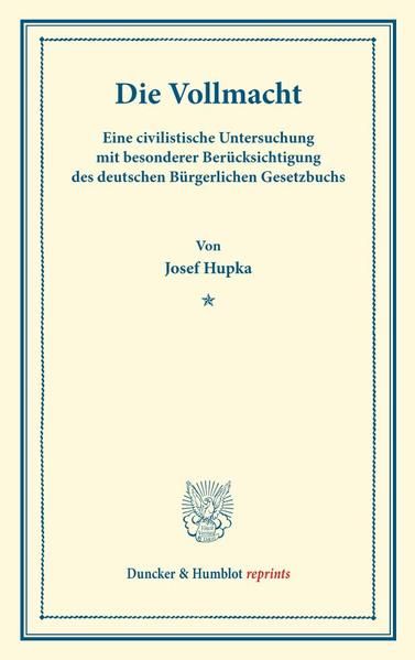 Produktbild: Die Vollmacht.