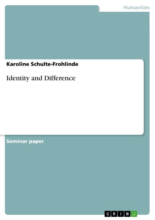 Produktbild: Identity and Difference