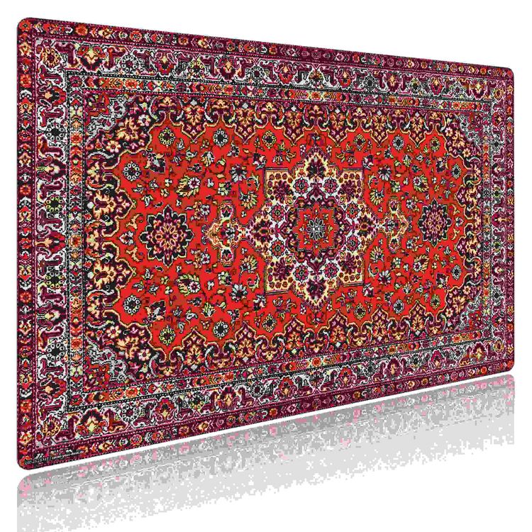 Produktbild: Cover-your-desk Schreibtischunterlage f&uuml;r Kinder und Erwachsene Orientalischer Teppich in rot, aus hochwertigem Vinyl , 60 x 40 cm