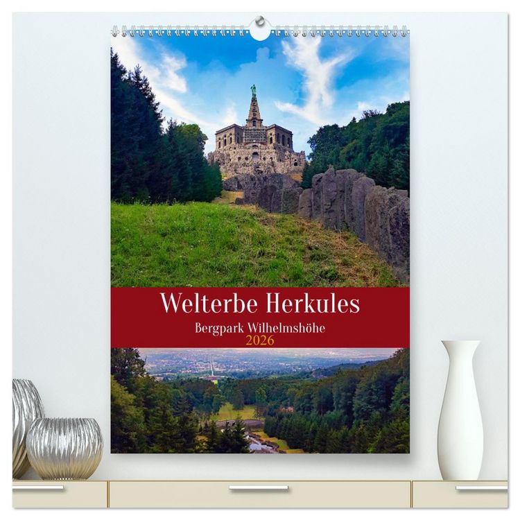 Produktbild: Welterbe Herkules (hochwertiger Premium Wandkalender 2026 DIN A2 hoch), Kunstdruck in Hochglanz