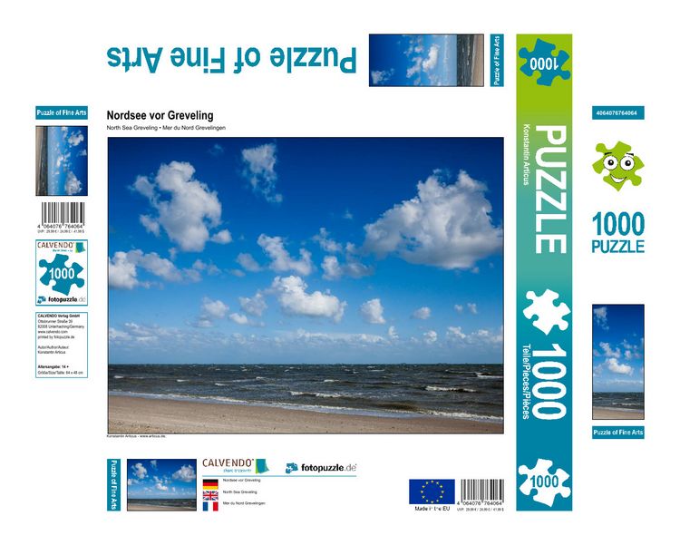 Produktbild: CALVENDO Puzzle Nordsee vor Greveling | 1000 Teile Lege-Gr&ouml;&szlig;e 64x48cm Foto-Puzzle f&uuml;r gl&uuml;ckliche Stunden