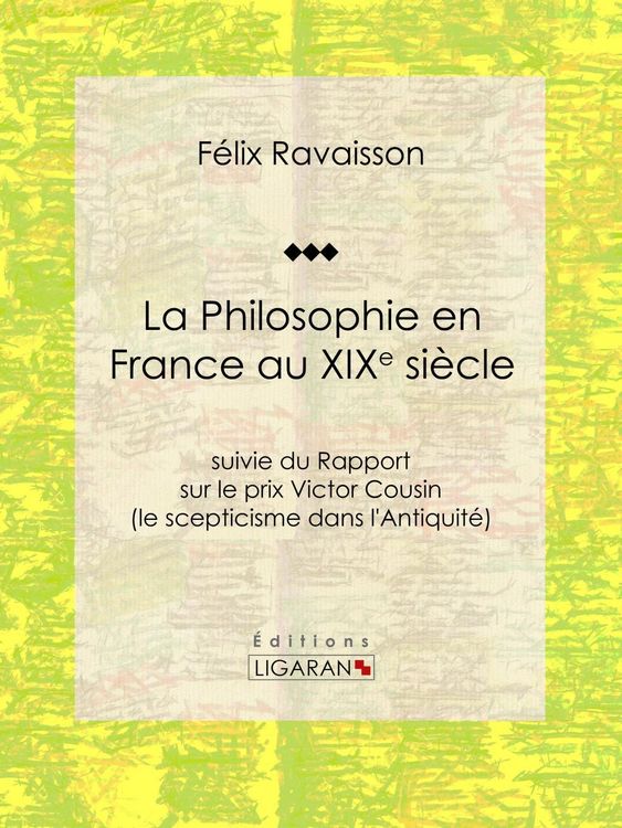 Produktbild: La Philosophie en France au XIXe si&egrave;cle