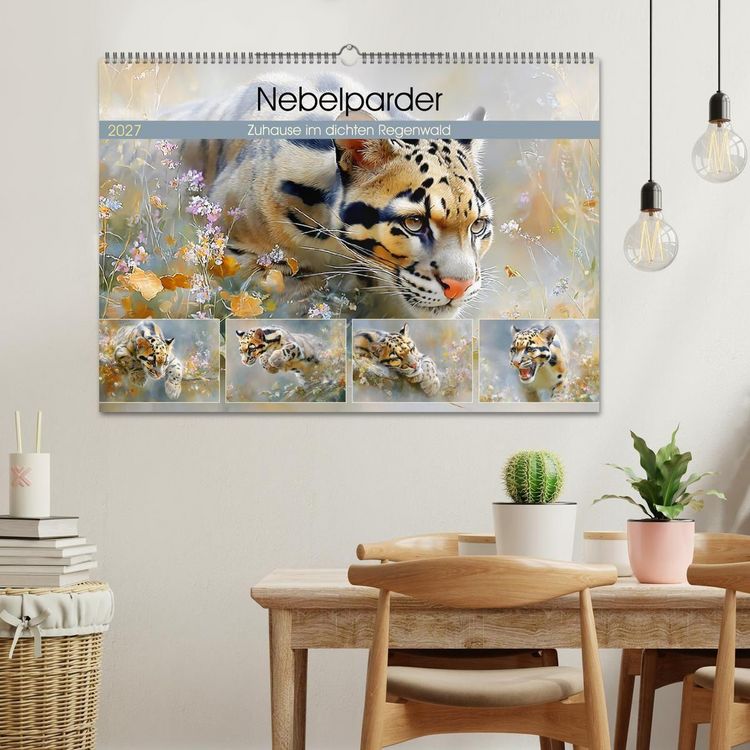 Produktbild: Nebelparder. Zuhause im dichten Regenwald (Wandkalender 2027 DIN A2 quer), CALVENDO Monatskalender