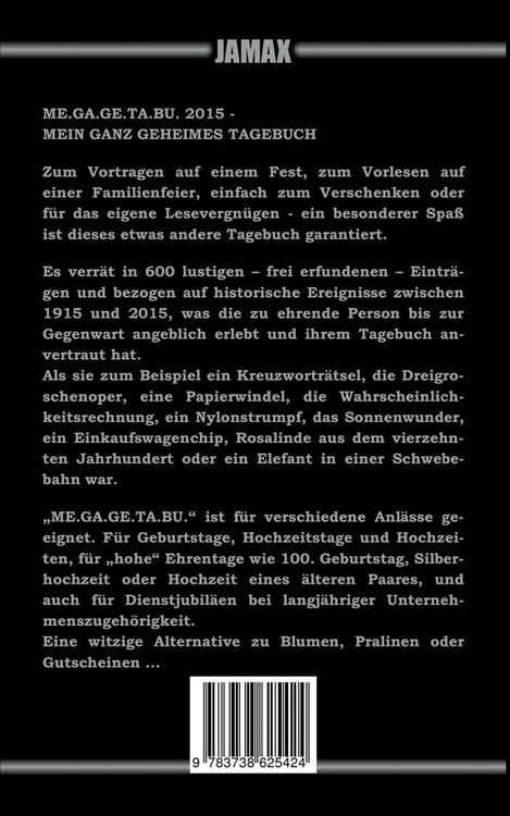 Produktbild: ME.GA.GE.TA.BU. 2015 - Mein ganz geheimes Tagebuch