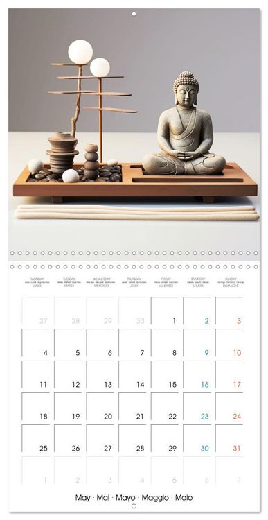 Produktbild: Instant paisible (Calendrier mural carr&eacute; 2026 30x30 cm) Calendrier double avec une page pour vos prises de notes