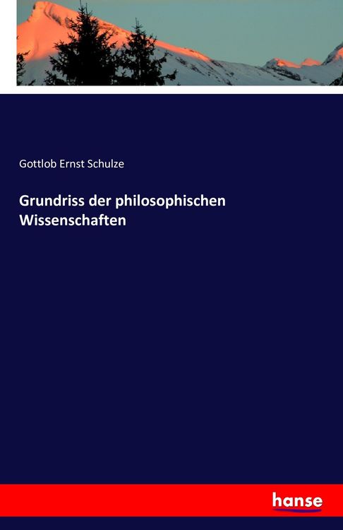 Produktbild: Grundriss der philosophischen Wissenschaften