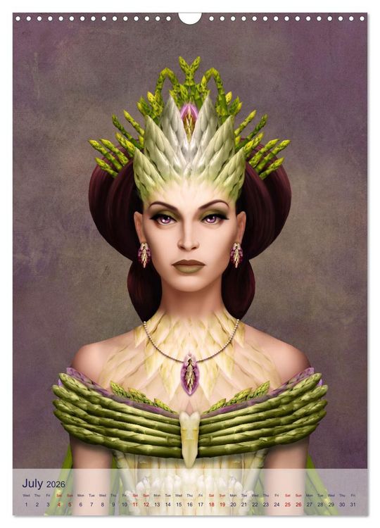 Produktbild: Food Fashion - surreal women's portraits with fruit and vegetable (Wall Calendar 2026 DIN A3 portrait), CALVENDO 12 Month Wall Calendar
