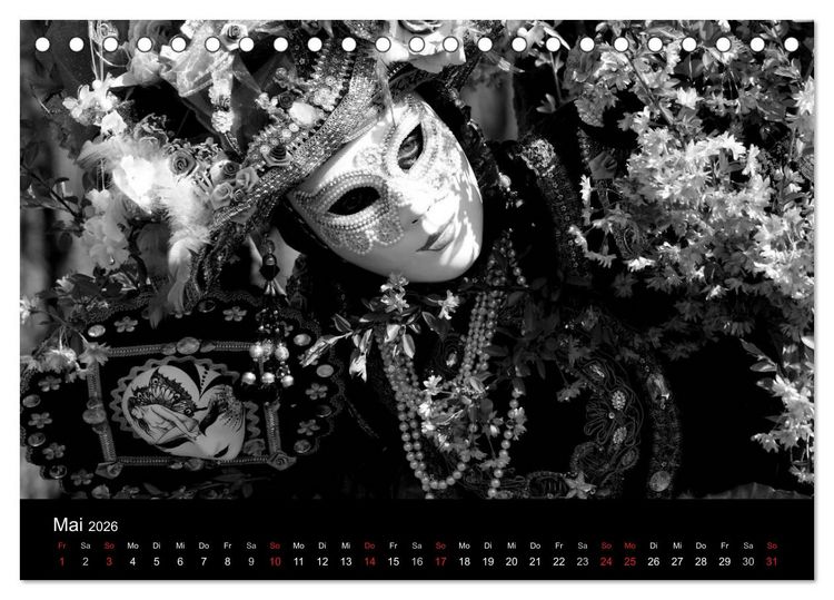 Produktbild: BLACK 'N WHITE (Tischkalender 2026 DIN A5 quer), CALVENDO Monatskalender