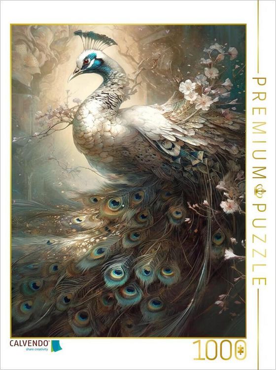 Produktbild: CALVENDO Puzzle Ein Motiv aus dem Kalender Malerische Pfaue | 1000 Teile Lege-Gr&ouml;&szlig;e 64x48cm Foto-Puzzle f&uuml;r gl&uuml;ckliche Stunden