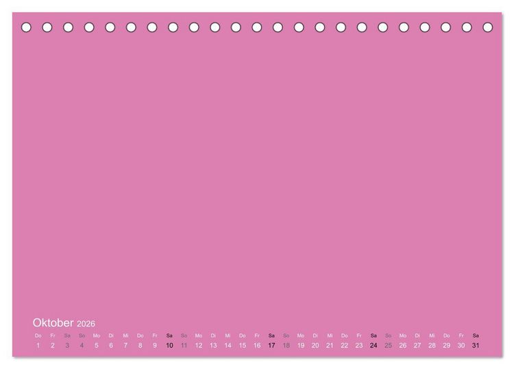 Produktbild: Bastelkalender - Pink (Tischkalender 2026 DIN A5 quer), CALVENDO Monatskalender