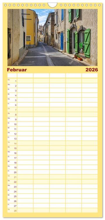 Produktbild: Familienplaner 2026 - Marseillan - Schmuckst&uuml;ck am Bassin de Thau mit 5 Spalten (Wandkalender, 21 x 45 cm) CALVENDO