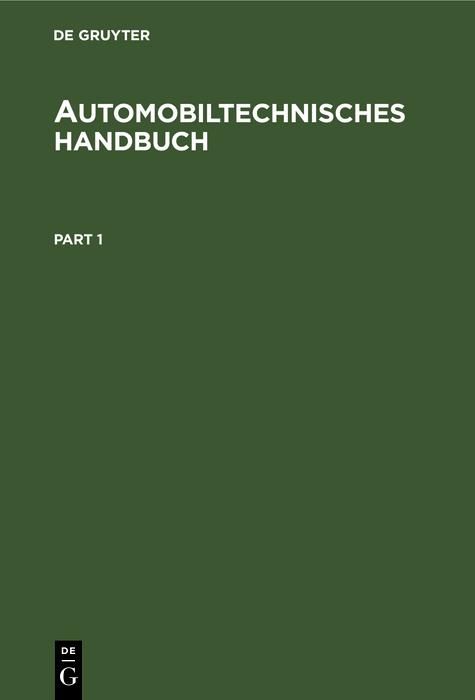 Produktbild: Automobiltechnisches Handbuch