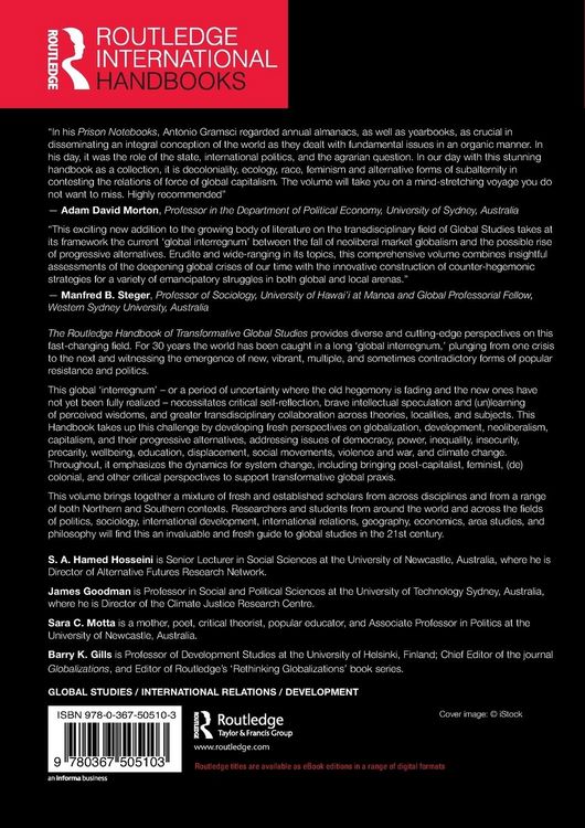 Produktbild: The Routledge Handbook of Transformative Global Studies