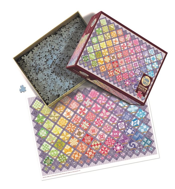 Produktbild: Quilt mit bunten Quadraten 2000 Teile