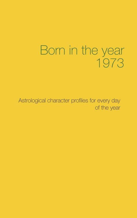 Produktbild: Born in the year 1973