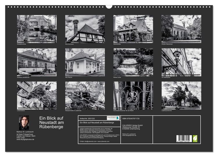 Produktbild: Ein Blick auf Neustadt am R&uuml;benberge (Wandkalender 2026 DIN A2 quer), CALVENDO Monatskalender