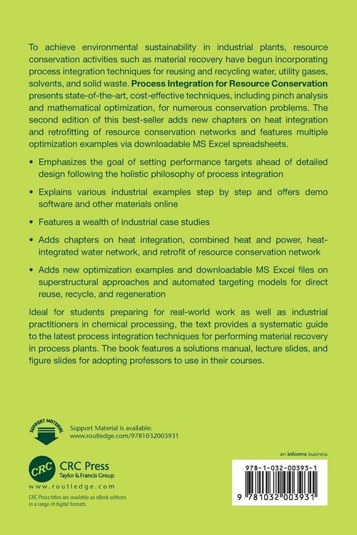Produktbild: Process Integration for Resource Conservation