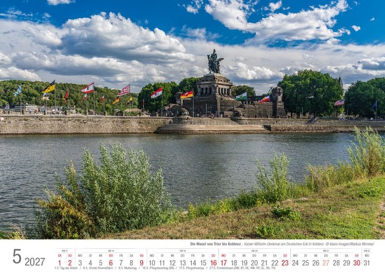 Produktbild: Die Mosel von Trier bis Koblenz 2026 Bildkalender A3 Spiralbindung