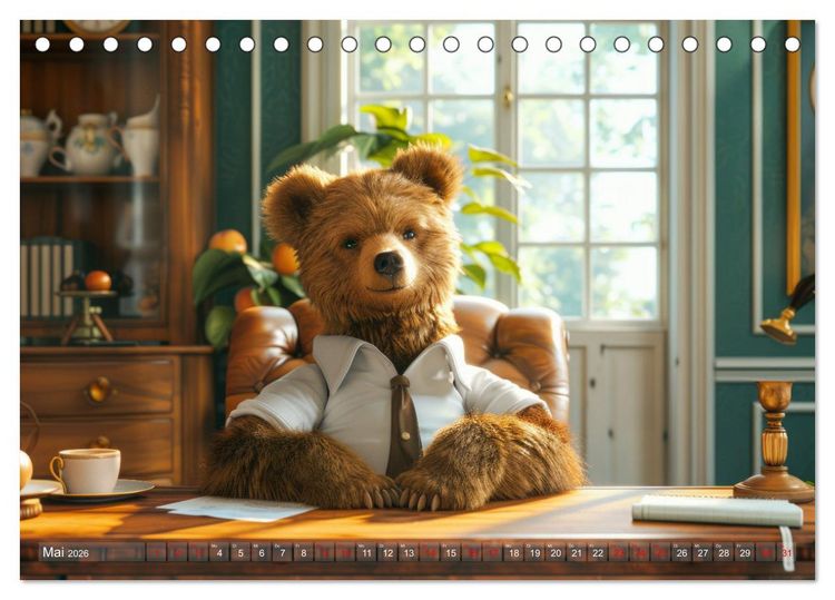 Produktbild: B&auml;ren im B&uuml;ro (Tischkalender 2026 DIN A5 quer), CALVENDO Monatskalender
