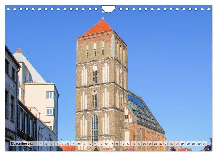 Produktbild: Hansestadt Rostock Historischer Stadtkern bis Warnem&uuml;nde (Wandkalender 2027 DIN A4 quer), CALVENDO Monatskalender
