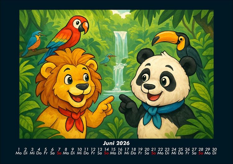 Produktbild: Buschi und Pippin - Abenteuer in Asien 2026 Fotokalender DIN A4