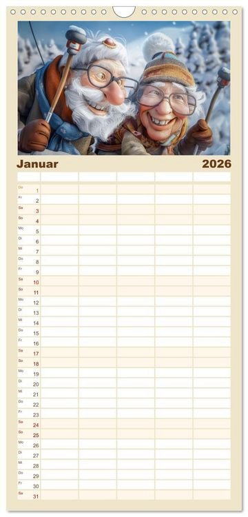 Produktbild: Familienplaner 2026 - Alt, aber nicht leise mit 5 Spalten (Wandkalender, 21 x 45 cm) CALVENDO