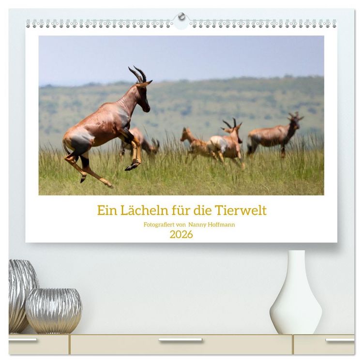 Produktbild: Ein L&auml;cheln f&uuml;r die Tierwelt (hochwertiger Premium Wandkalender 2026 DIN A2 quer), Kunstdruck in Hochglanz