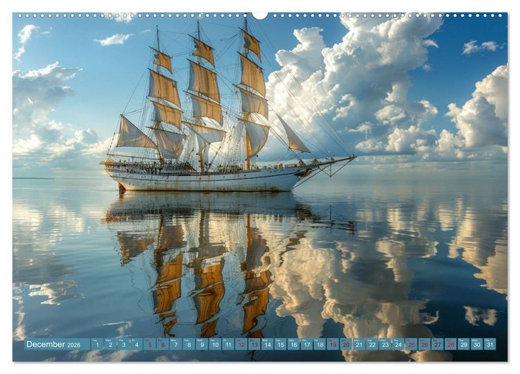 Produktbild: Sailing Through Seasons (High Quality Premium Wall Calendar 2026 DIN A2 landscape),CALVENDO 12 Month Wall Calendar