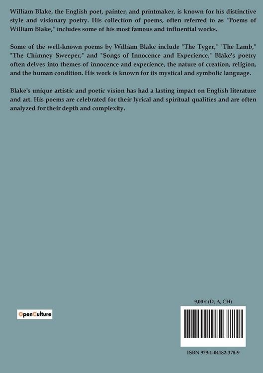 Produktbild: Poems of William Blake