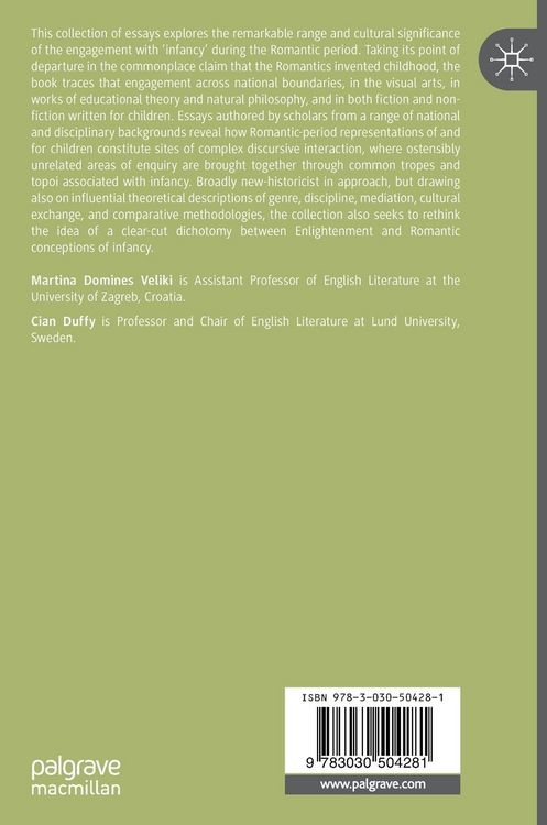 Produktbild: Romanticism and the Cultures of Infancy