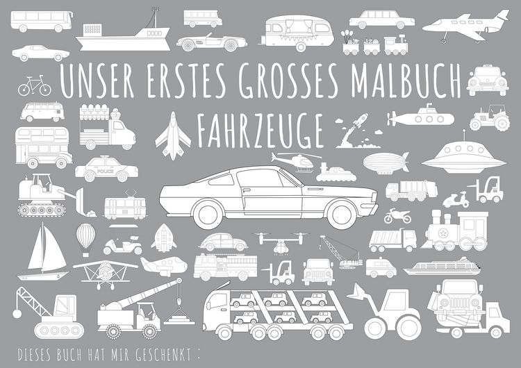 Produktbild: UNSER ERSTES GROSSES MALBUCH - FAHRZEUGE
