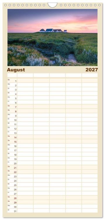 Produktbild: Familienplaner 2027 - Schleswig-Holstein - Momente zwischen den Meeren mit 5 Spalten (Wandkalender, 21 x 45 cm) CALVENDO