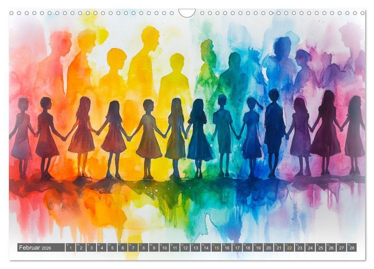 Produktbild: Menschenrechte - W&uuml;rde und Freiheit (Wandkalender 2026 DIN A3 quer), CALVENDO Monatskalender