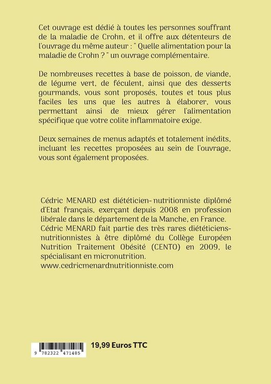 Produktbild: Mes recettes faciles pour la maladie de Crohn.