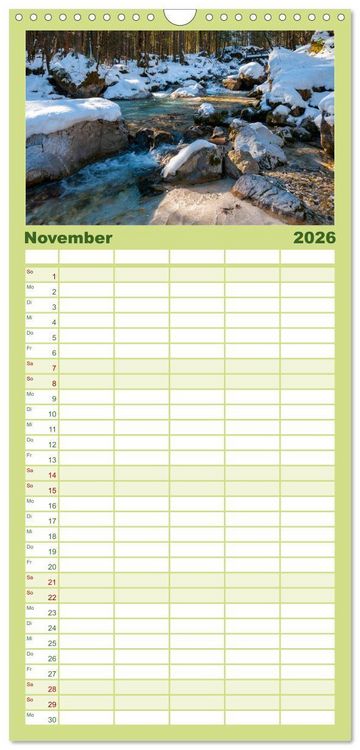 Produktbild: Familienplaner 2026 - Rund um den Hintersee und Zauberwald mit 5 Spalten (Wandkalender, 21 x 45 cm) CALVENDO