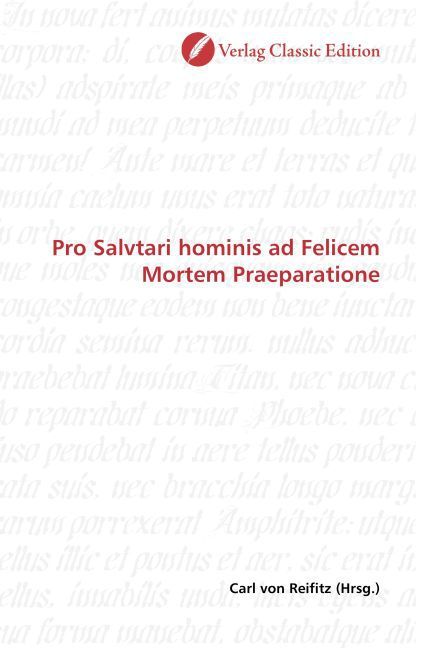 Produktbild: Pro Salvtari hominis ad Felicem Mortem Praeparatione