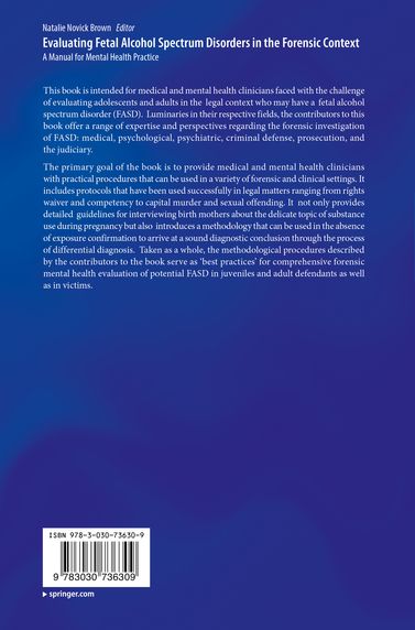Produktbild: Evaluating Fetal Alcohol Spectrum Disorders in the Forensic Context