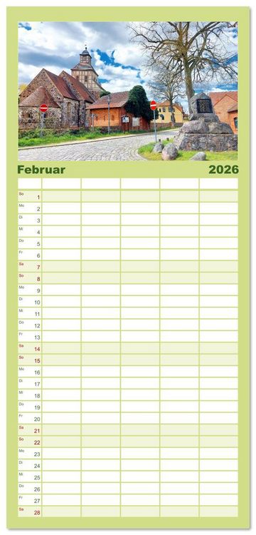 Produktbild: Familienplaner 2026 - Brandenburg - Sch&ouml;ne Orte im Landkreis Potsdam-Mittelmark mit 5 Spalten (Wandkalender, 21 x 45 cm) CALVENDO