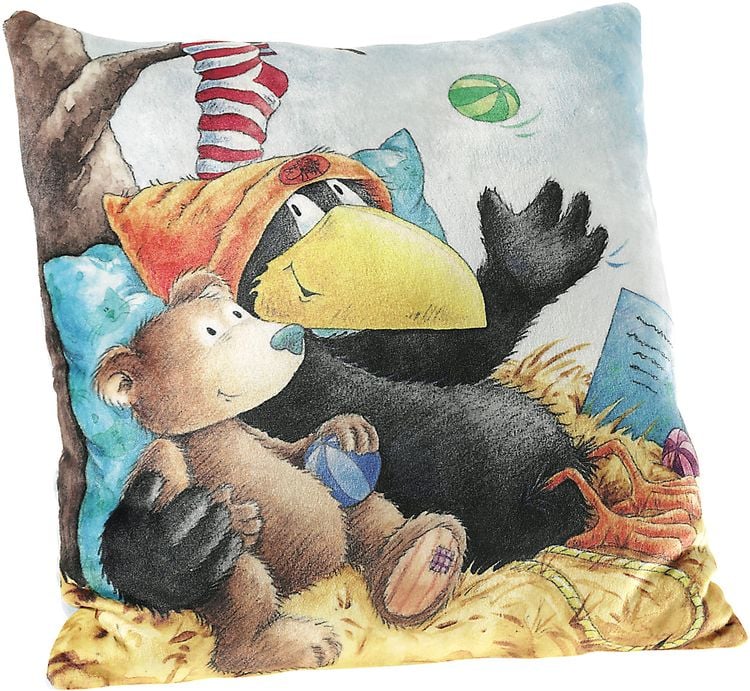 Produktbild: Heunec - Rabe Socke Kuschelmotivkissen, 30 x 30