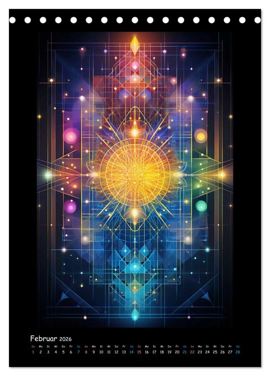 Produktbild: Fractale Mandalas (Tischkalender 2026 DIN A5 hoch), CALVENDO Monatskalender