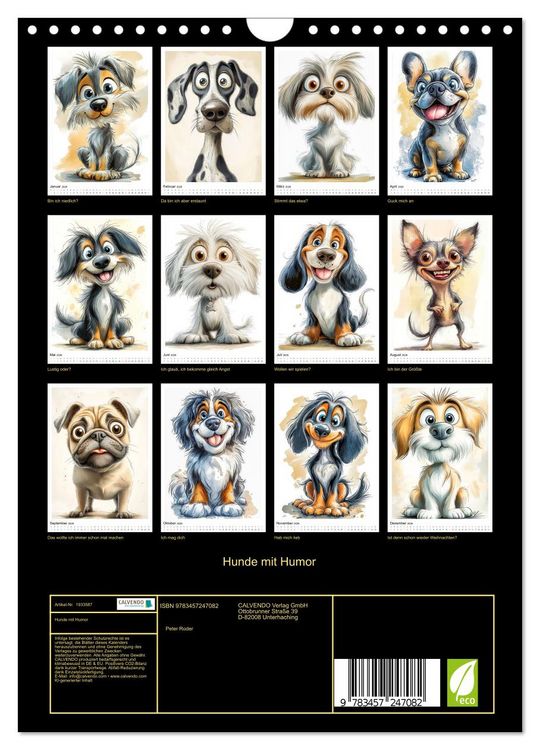 Produktbild: Hunde mit Humor (Wandkalender 2026 DIN A4 hoch), CALVENDO Monatskalender